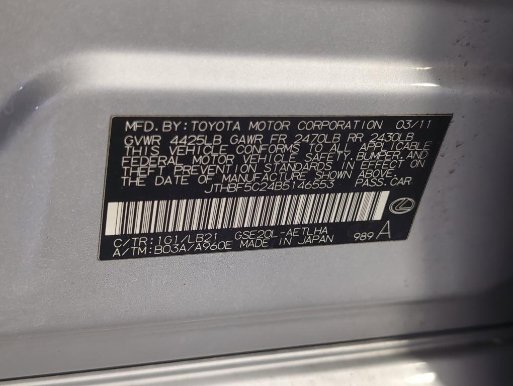 used 2011 Lexus IS 250 car, priced at $5,198