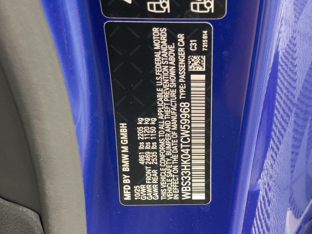 new 2026 BMW M4 car, priced at $99,315