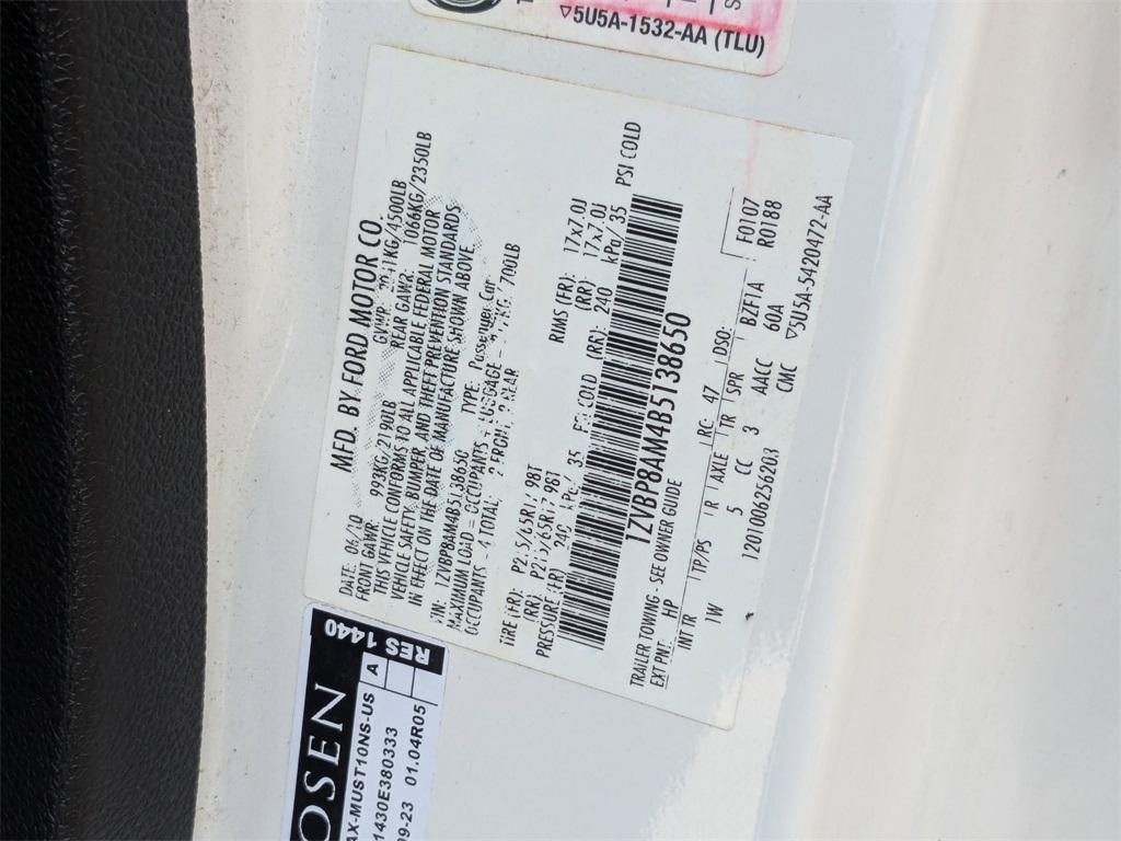 used 2011 Ford Mustang car, priced at $10,951