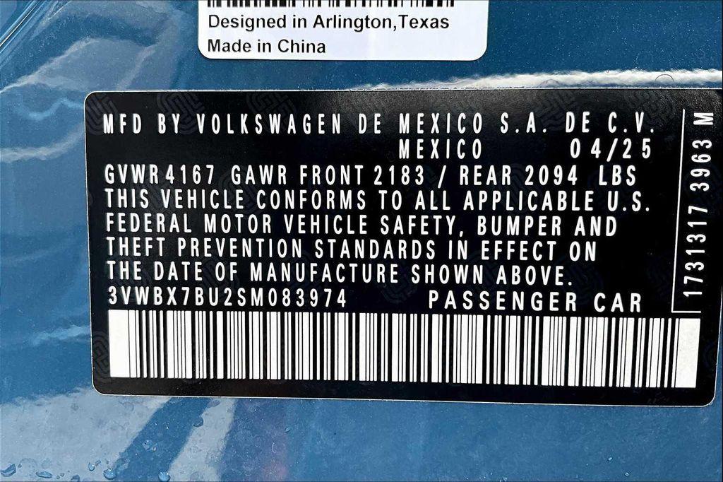 new 2025 Volkswagen Jetta car, priced at $25,024