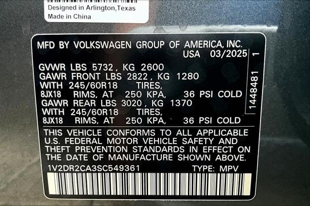 new 2025 Volkswagen Atlas car, priced at $39,429