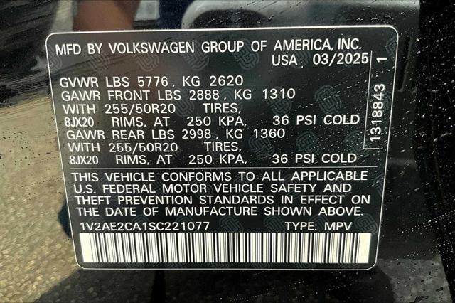 new 2025 Volkswagen Atlas Cross Sport car, priced at $50,037