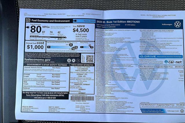 new 2025 Volkswagen ID. Buzz car, priced at $72,385