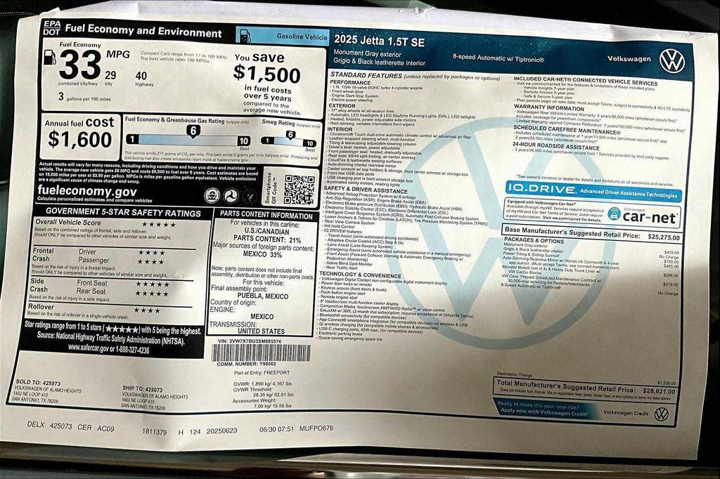 new 2025 Volkswagen Taos car, priced at $29,686