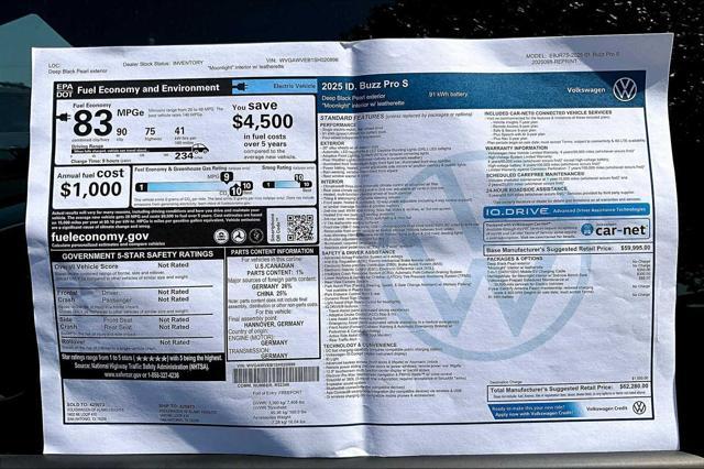 new 2025 Volkswagen ID. Buzz car, priced at $62,280
