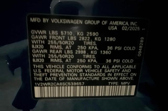 new 2025 Volkswagen Atlas car, priced at $43,893