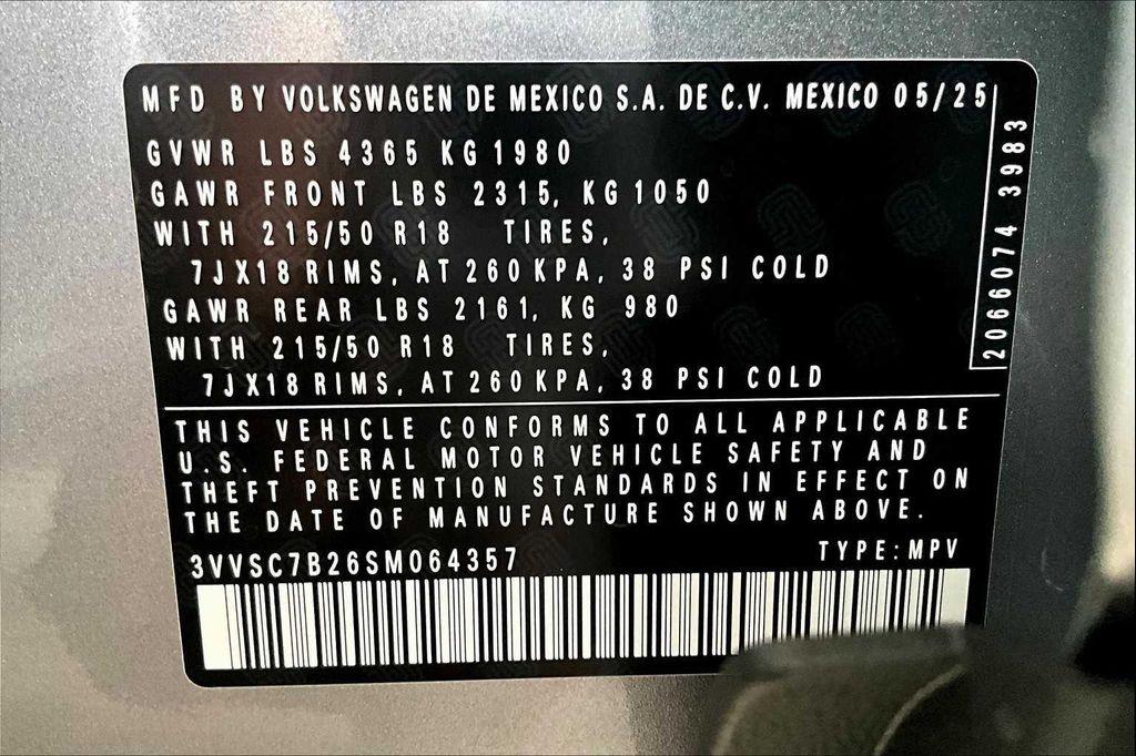 new 2025 Volkswagen Taos car, priced at $29,363