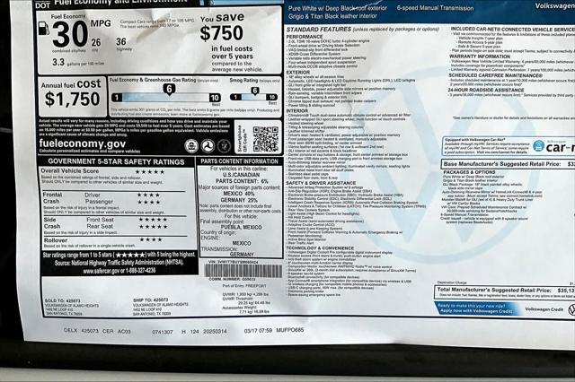 new 2025 Volkswagen Jetta GLI car, priced at $33,863