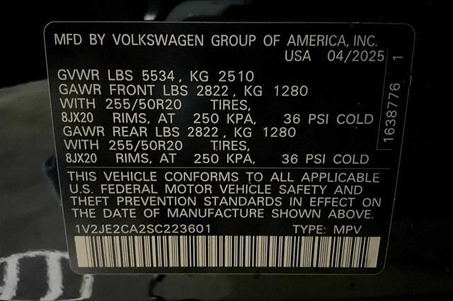 new 2025 Volkswagen Atlas Cross Sport car, priced at $44,245