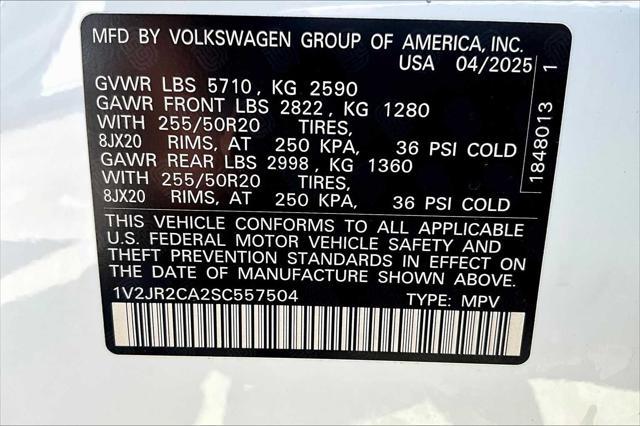 new 2025 Volkswagen Atlas car, priced at $44,627
