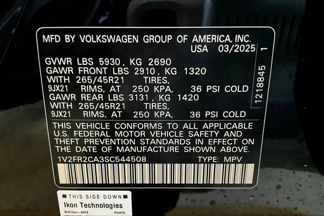 new 2025 Volkswagen Atlas car, priced at $54,664