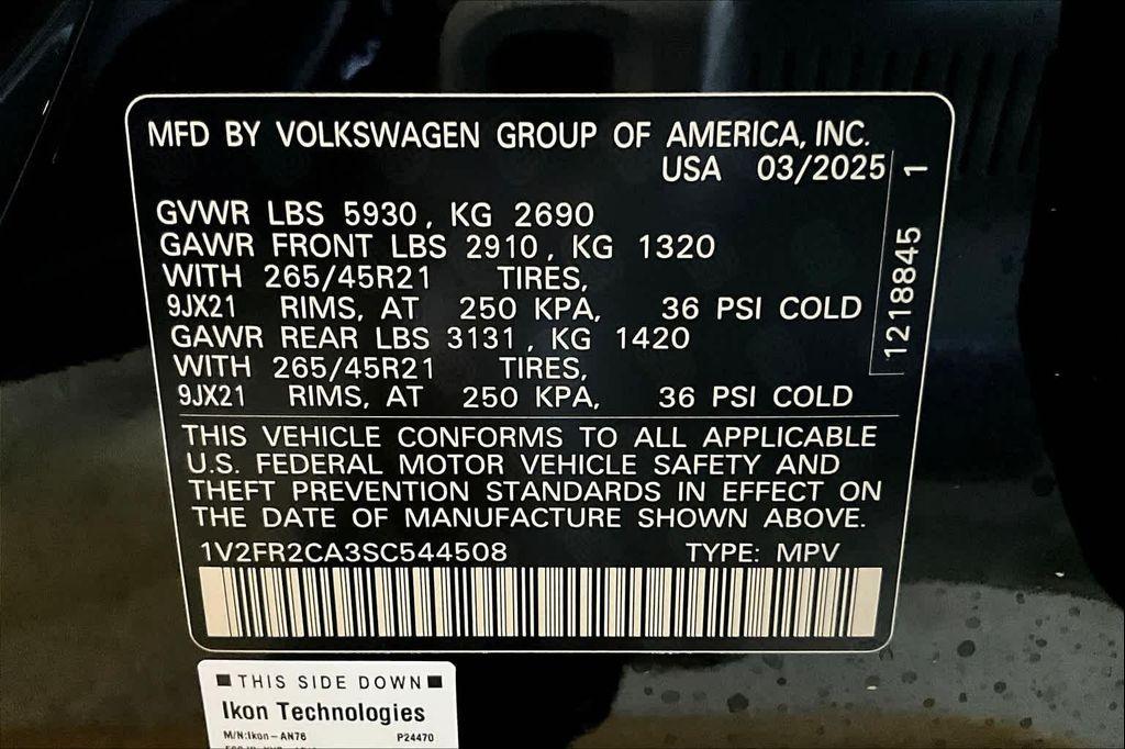 new 2025 Volkswagen Atlas car, priced at $54,606