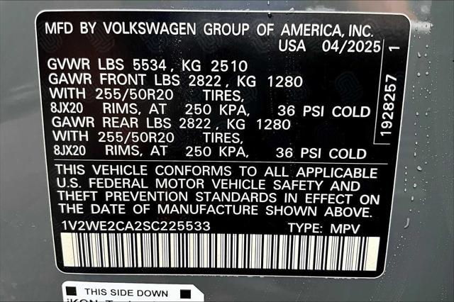 new 2025 Volkswagen Atlas Cross Sport car, priced at $43,945