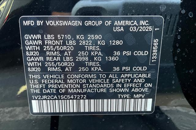new 2025 Volkswagen Atlas car, priced at $45,688