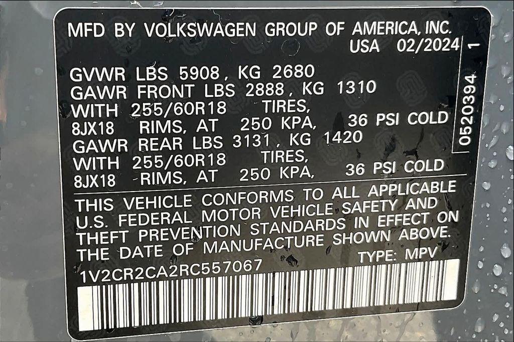 new 2024 Volkswagen Atlas car, priced at $49,853