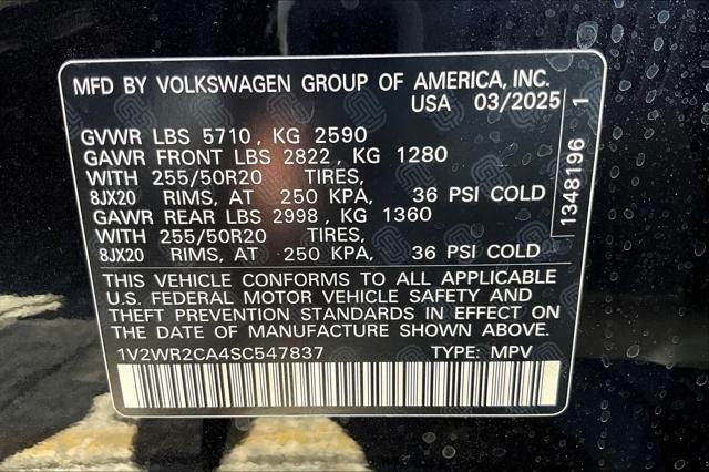 new 2025 Volkswagen Atlas car, priced at $43,893