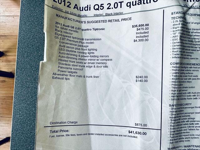 used 2012 Audi Q5 car, priced at $9,950