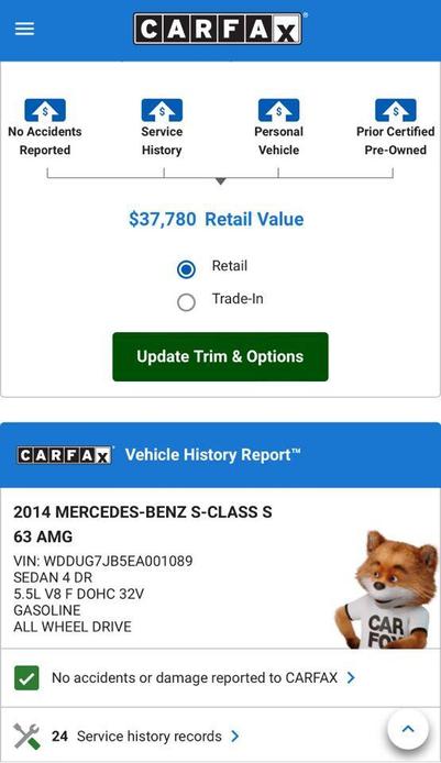 used 2014 Mercedes-Benz S-Class car, priced at $31,950