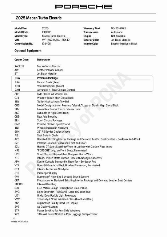 used 2025 Porsche Macan car, priced at $113,927