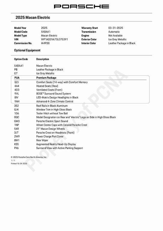 used 2025 Porsche Macan car, priced at $76,638