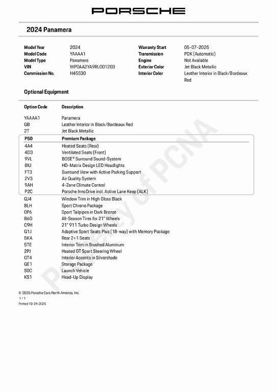 used 2024 Porsche Panamera car, priced at $98,989