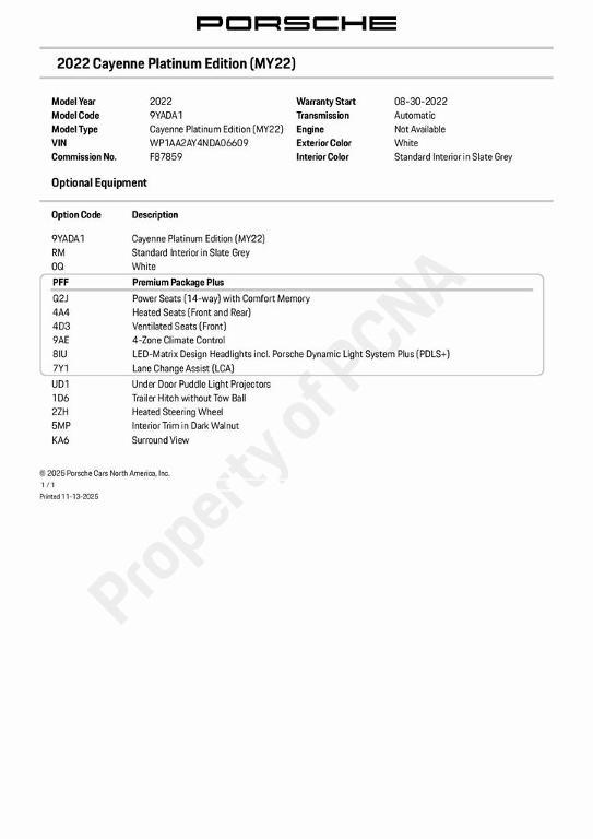 used 2022 Porsche Cayenne car, priced at $64,574