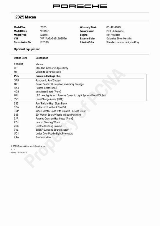 used 2025 Porsche Macan car, priced at $65,699