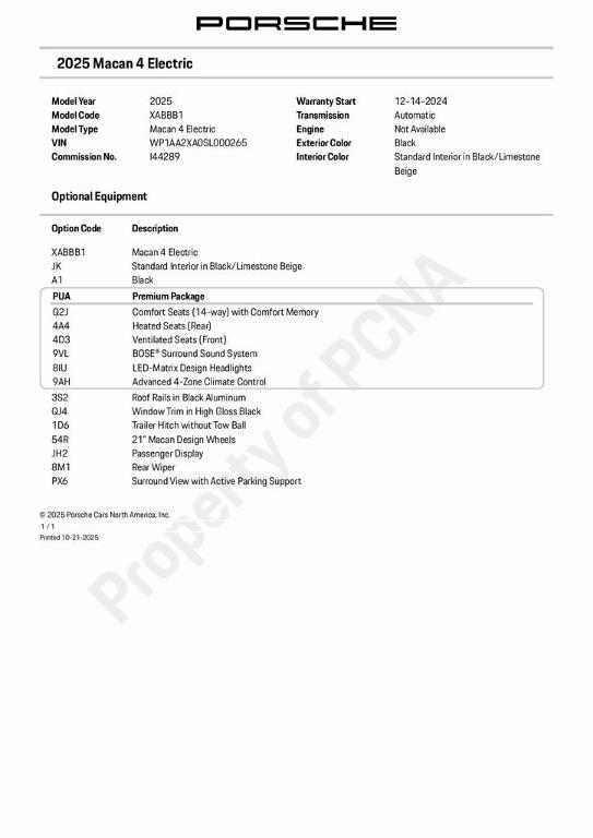 used 2025 Porsche Macan car, priced at $79,494