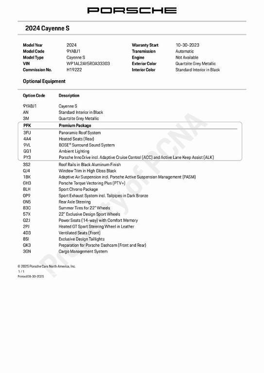 used 2024 Porsche Cayenne car, priced at $97,685