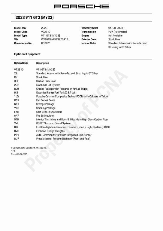 used 2023 Porsche 911 car, priced at $279,493