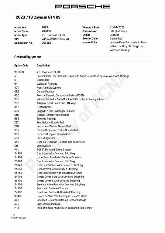 used 2023 Porsche 718 Cayman car, priced at $214,402