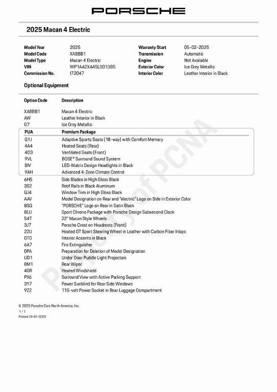 used 2025 Porsche Macan car, priced at $81,498