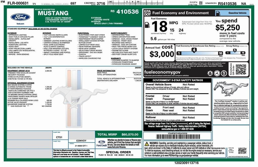 used 2024 Ford Mustang car, priced at $47,899