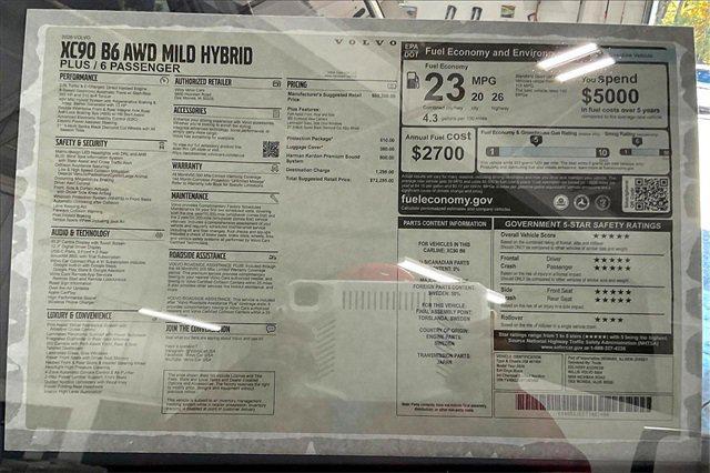 new 2026 Volvo XC90 car, priced at $69,285