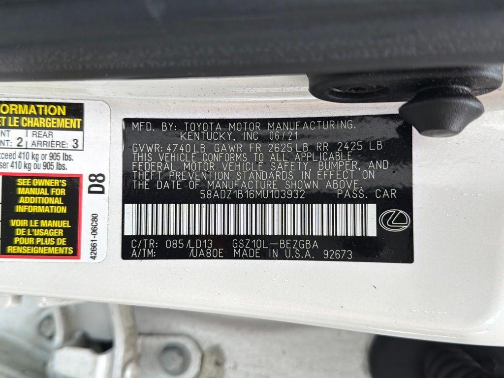 used 2021 Lexus ES 350 car, priced at $32,200