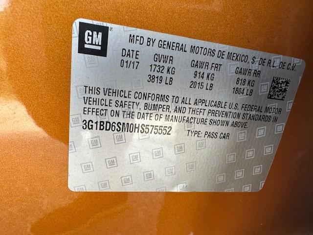 used 2017 Chevrolet Cruze car, priced at $8,995
