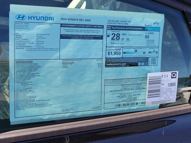 new 2024 Hyundai Sonata car, priced at $30,565