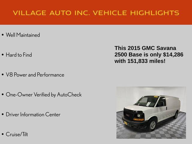 used 2015 GMC Savana 2500 car, priced at $14,286