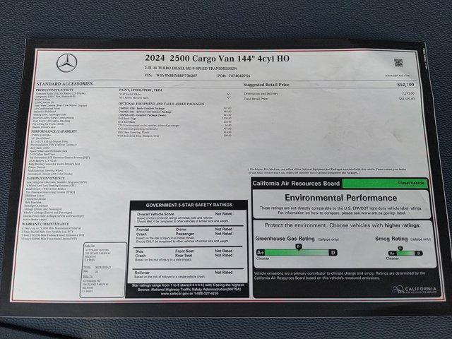 new 2024 Mercedes-Benz Sprinter 2500 car, priced at $61,199