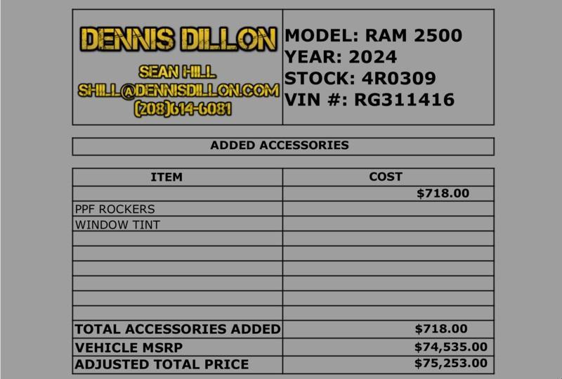 new 2024 Ram 2500 car, priced at $62,609