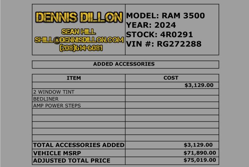 new 2024 Ram 3500 car, priced at $65,372