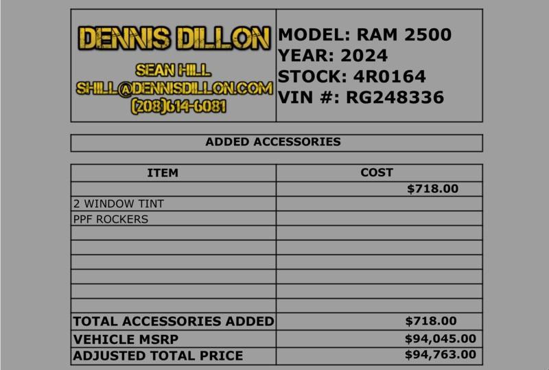 new 2024 Ram 2500 car, priced at $79,650