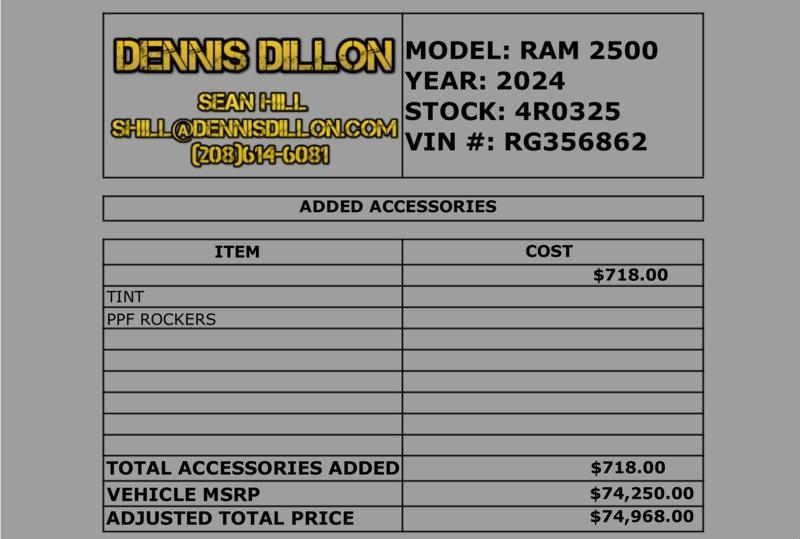 new 2024 Ram 2500 car, priced at $61,474