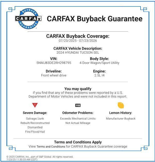 used 2024 Hyundai Tucson car, priced at $21,797