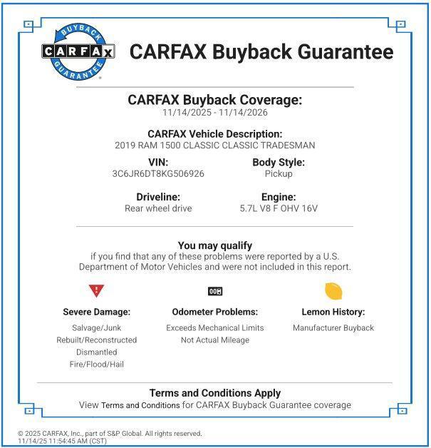 used 2019 Ram 1500 car, priced at $18,587