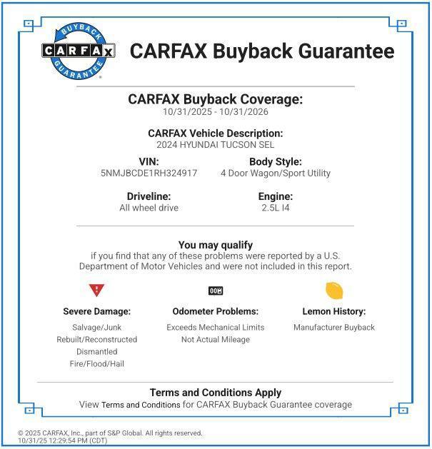 used 2024 Hyundai Tucson car, priced at $21,387