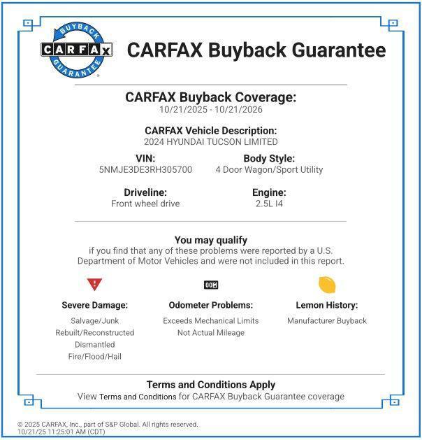 used 2024 Hyundai Tucson car, priced at $23,387