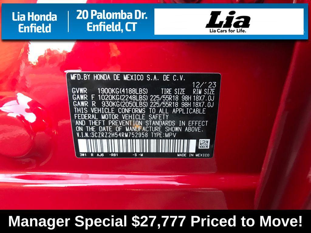 used 2024 Honda HR-V car, priced at $27,777
