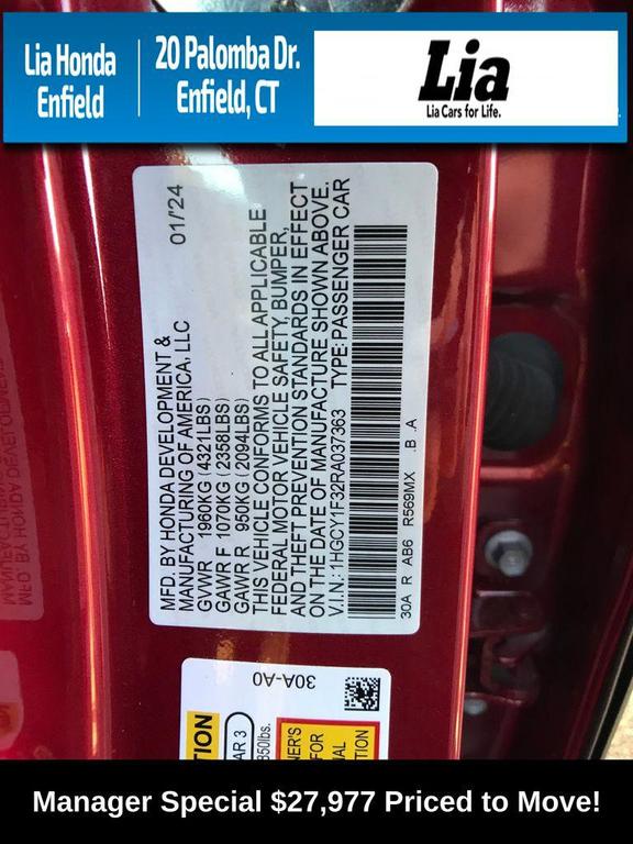 used 2024 Honda Accord car, priced at $27,977