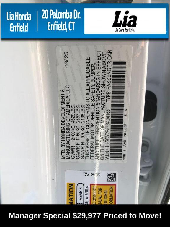 used 2025 Honda Accord Hybrid car, priced at $29,977